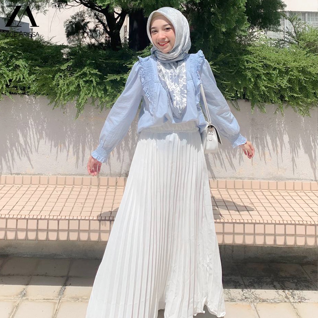 ZOE ARISSA SKIRT MUSLIMAH WOMEN SKIRT Pleated Skirt Palas Pleated