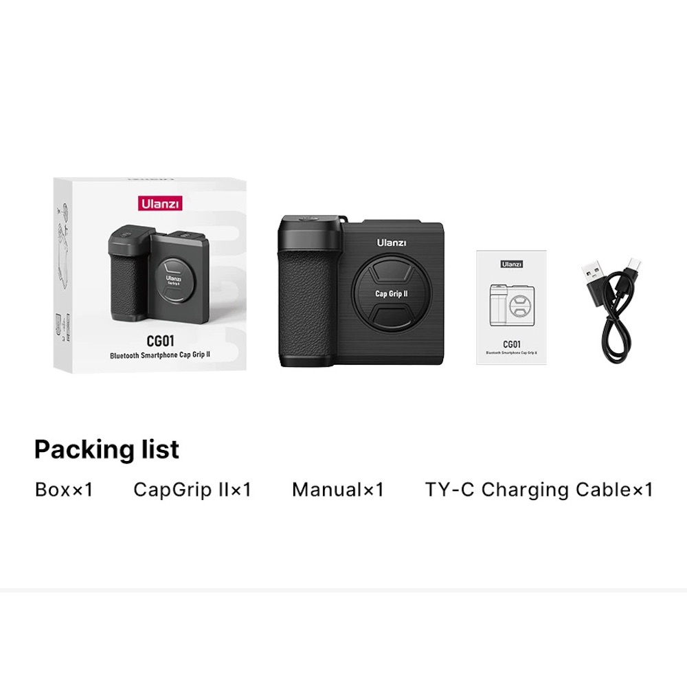ULANZI CG01 CapGrip II Bluetooth Remote Phone Holder Mount Clip for ...
