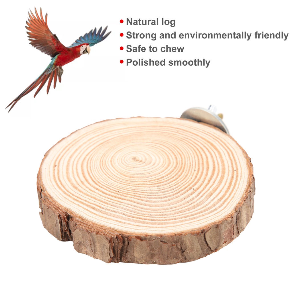 Henye Bird Round Platform Perch Wooden Stand Environmentally Friendly ...