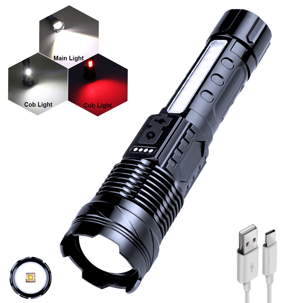 Super Bright Flashlight 7mode Tactical Flashlight Rechargeable Camping