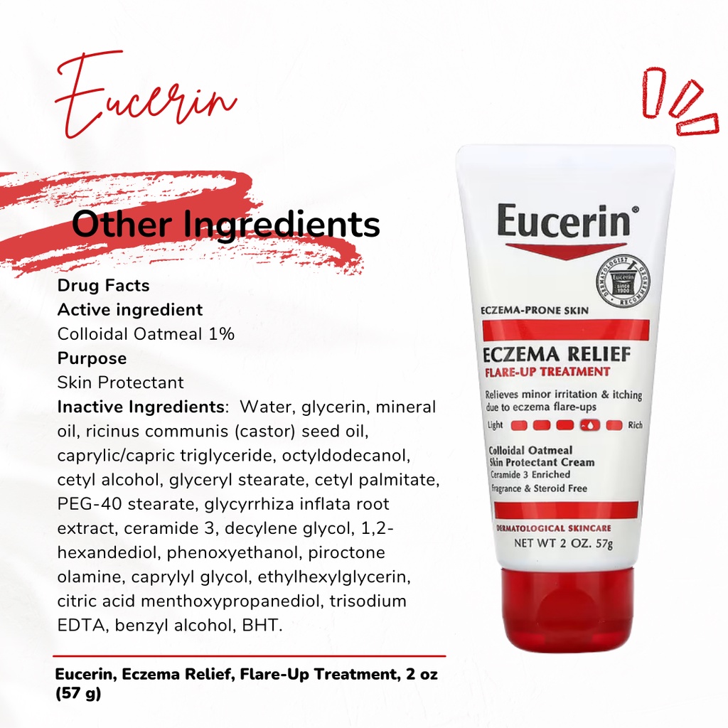 Eucerin, Eczema Relief, Flare Up Treatment, Full Body Lotion, 24h ...
