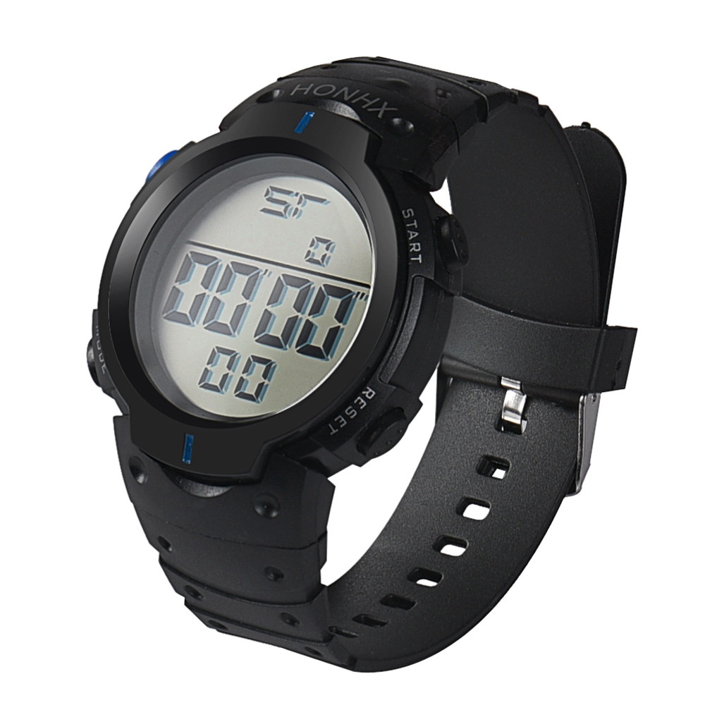 Men Watch Waterproof Silicone Led Digital Stopwatch Date Sport Wrist ...