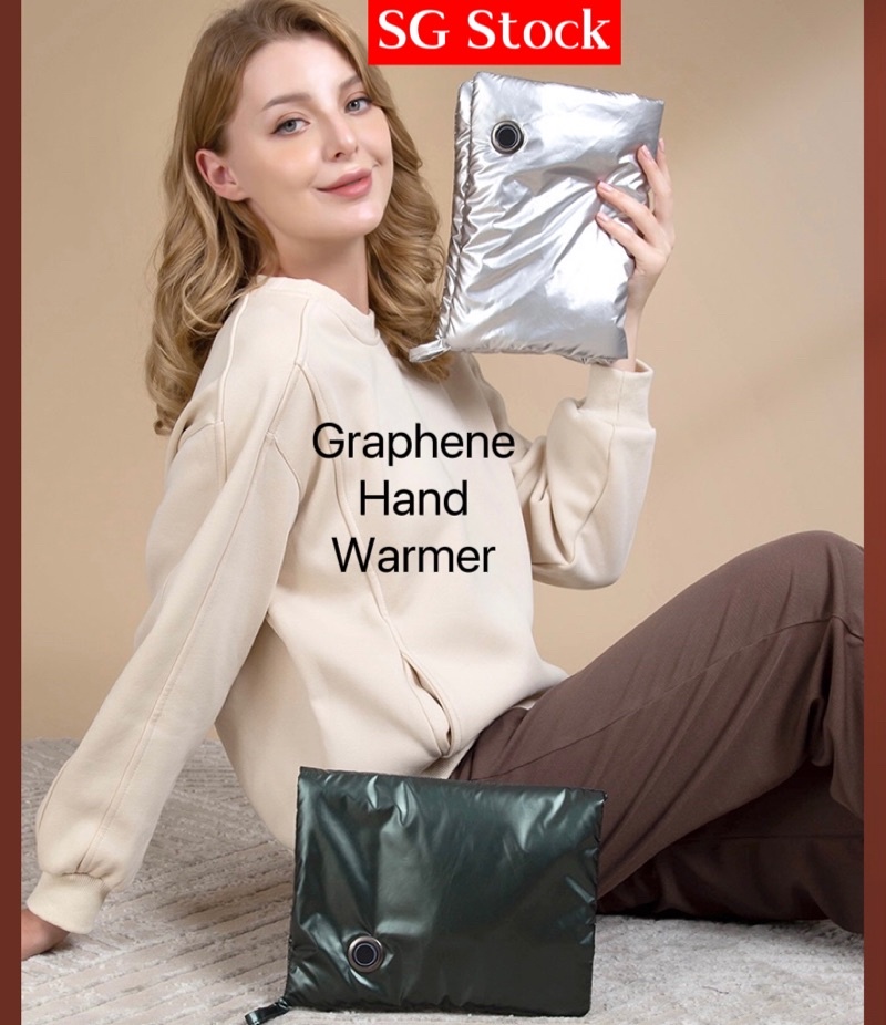 SG Gift] Graphene Hand Warmer Reusable Hot Warm Bag Pouch Heating Pads Adjustable  Temperature Fast Heating