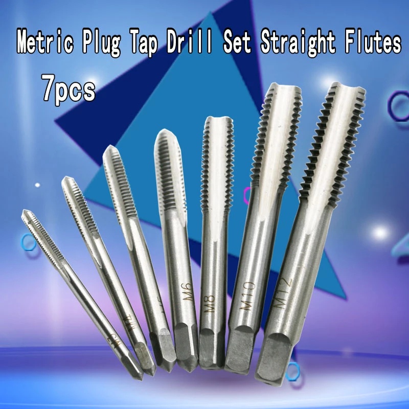 6PCS / 8PCS Bearing Tap Set M3 M4 M5 M6 M8 M10 M12 Hand Screw Thread ...