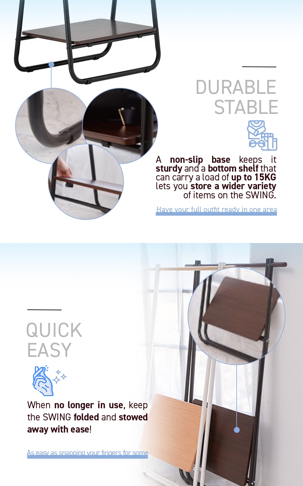 Rene Swing High Quality Stable & Solid Portable Household Indoor ...