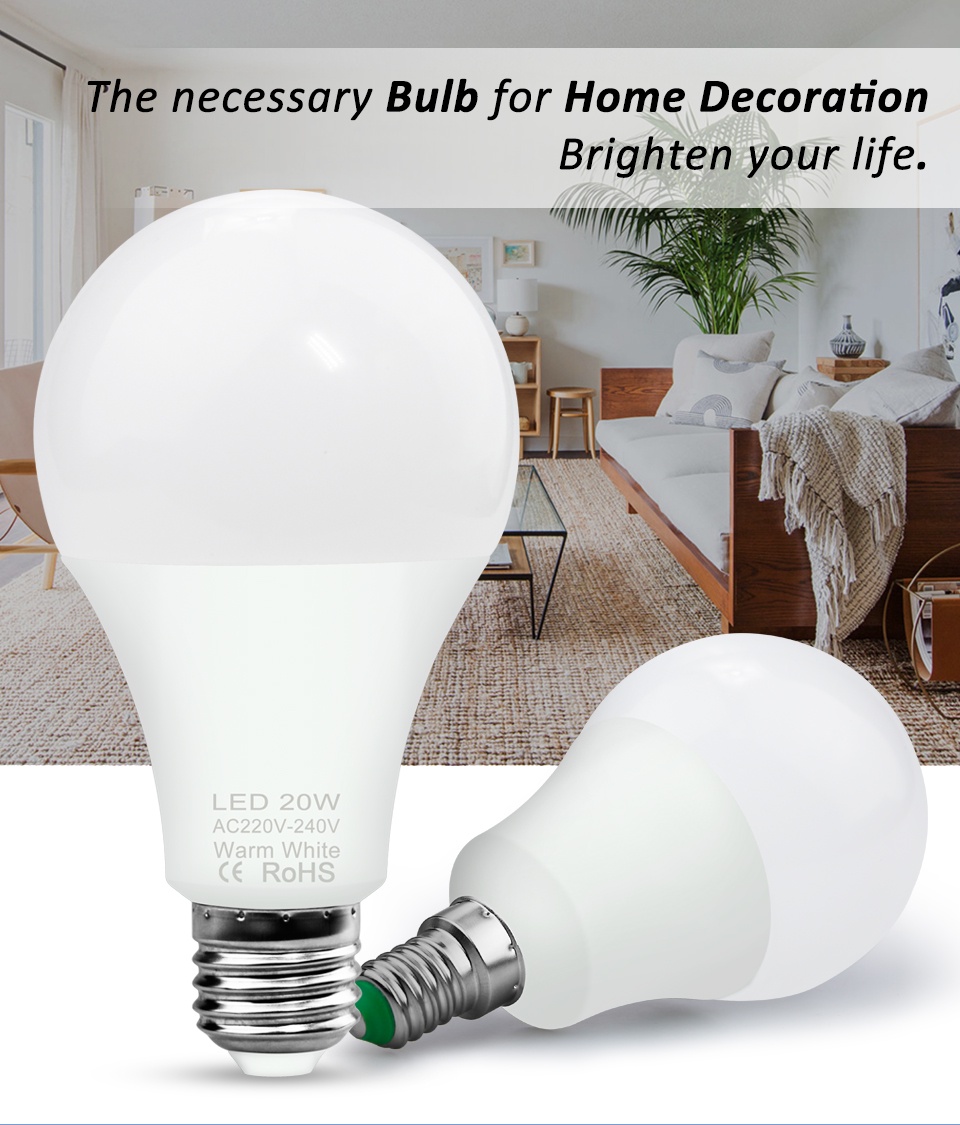 E27 LED Bulb E14 Lamp High Power Light Ball Bulbs 3W 6W 9W 12W 15W 18W ...