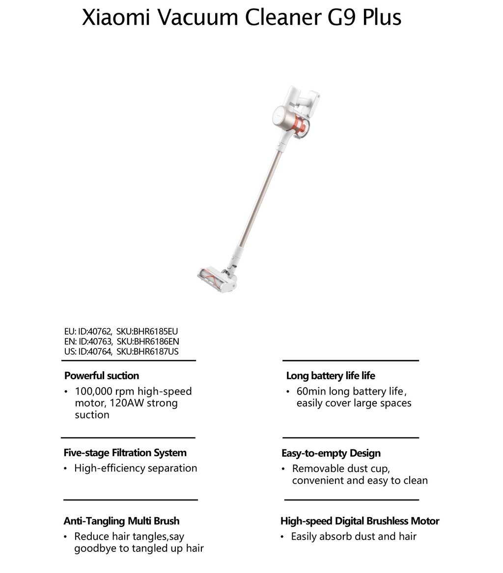 Xiaomi Cordless Vacuum Cleaner G9 Plus Shopee Singapore