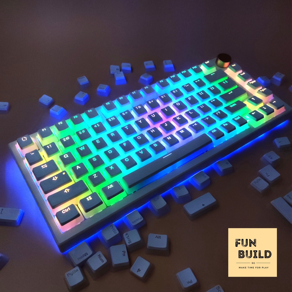 [Keycaps][OEM Profile] Blue White Grey Black Colour Block PBT ...