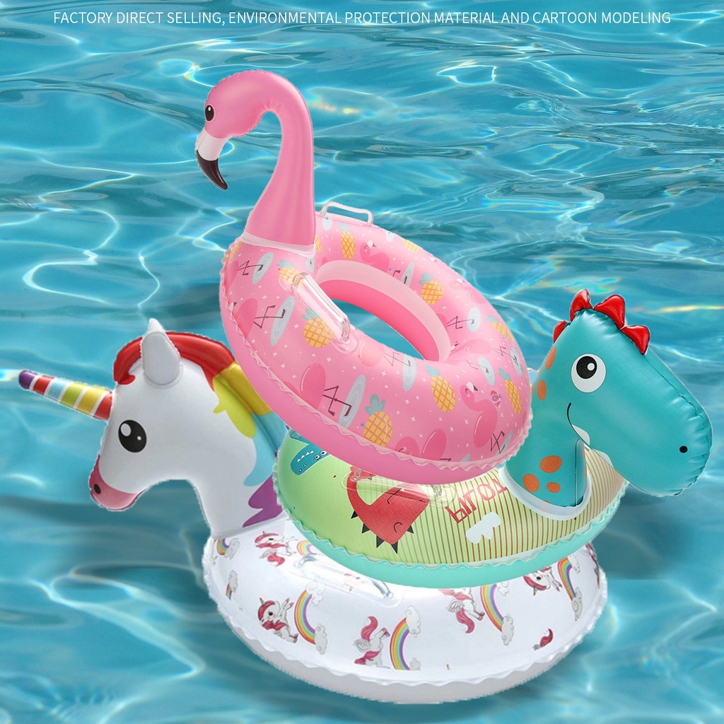 Kid’s Cartoon Inflatable Swimming Float Neck Seat Ring Arm unicorn ...