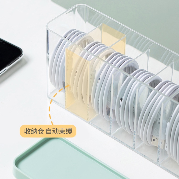 New Type Stackable Cable Storage Box USB Wire Organizer Desk Organizer ...