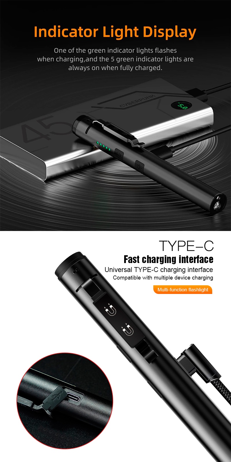 4 In 1 Powerful Torchlight Ultra Bright, Laser Pointer, Portable Pen ...