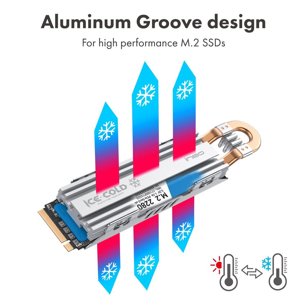Ineo PS5 Nvme SSD Heatsink PlayStation 5 M22-II 2280 SSD High ...