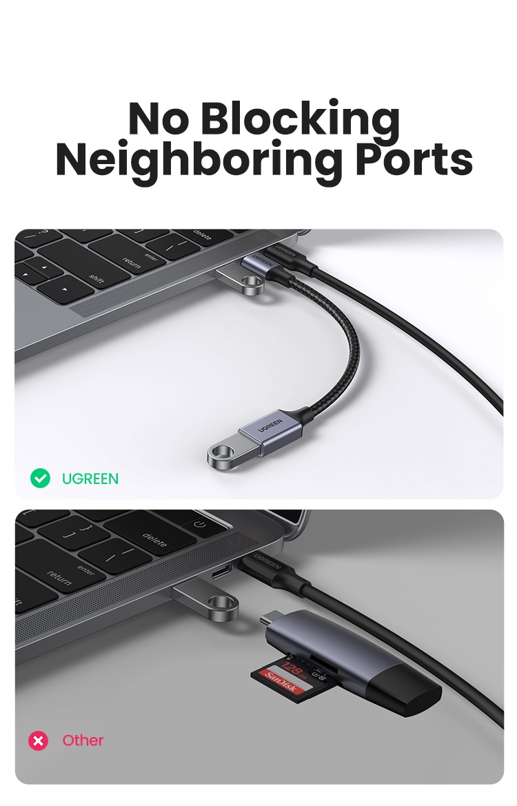 UGREEN USB C to USB 3.0 OTG Cable With Nylon Braided Type C Male to USB ...