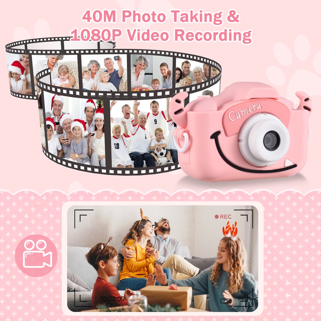 Mini Cartoon Kids Digital Camera 1080P Digital Video Camera for Kids ...