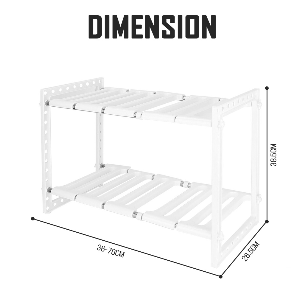 SG Adjustable Under Sink Kitchen Rack - Basin Cabinet Storage Stand ...