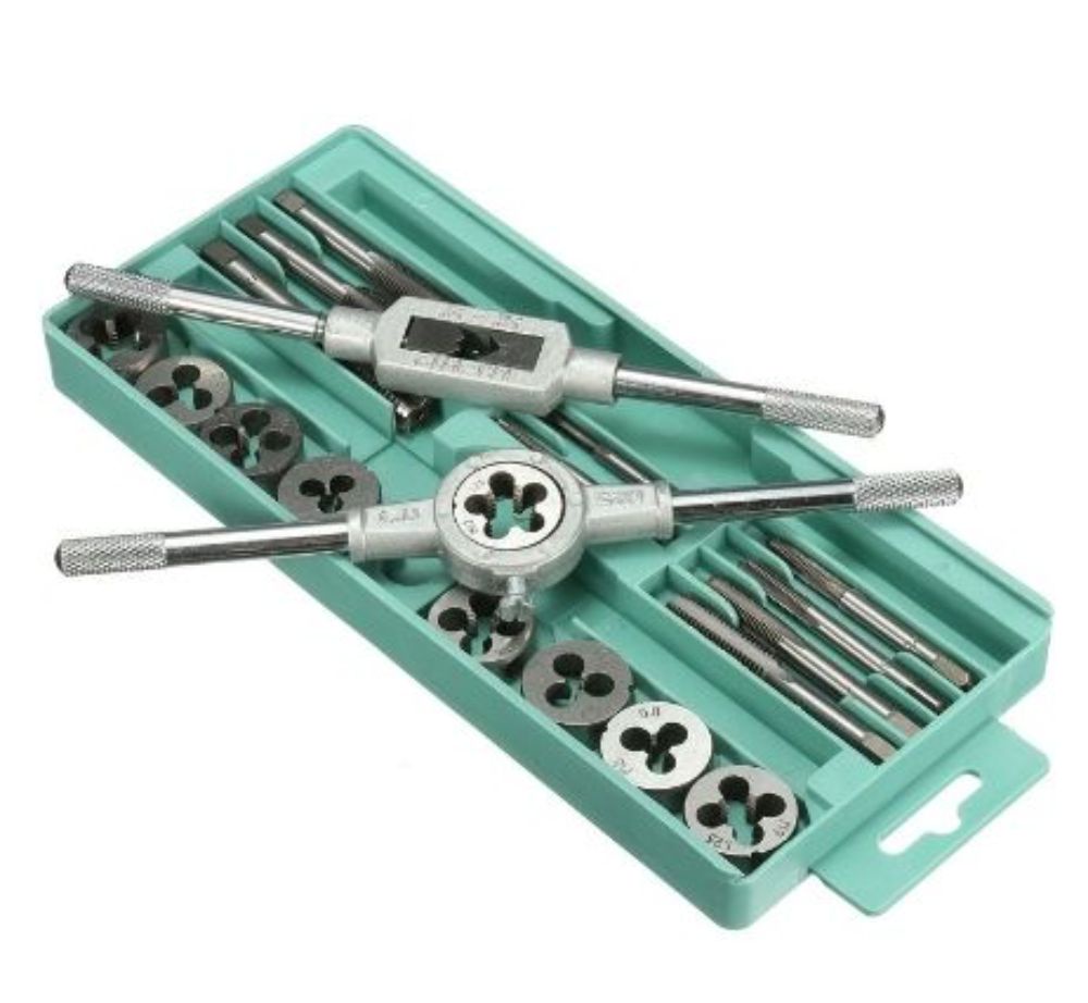 12/20pcs Tap And Die Set Tap Wrench Die Handle Screw Thread Threading ...