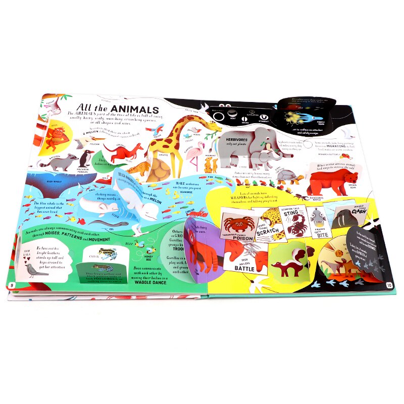 Usborne Lift The Flap BIOLOGY English Educational Picture flap Book ...