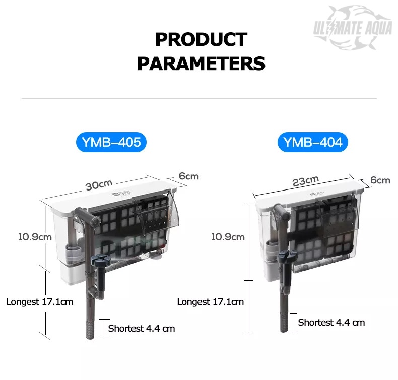 YEE Fish Tank Filter 3in1, WallMounted Tank Filter, Waterfall Filter