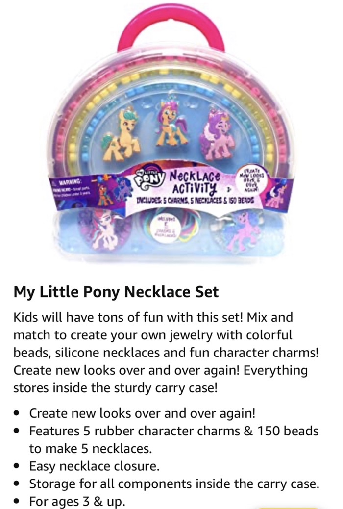 My little pony 2024 necklace activity set