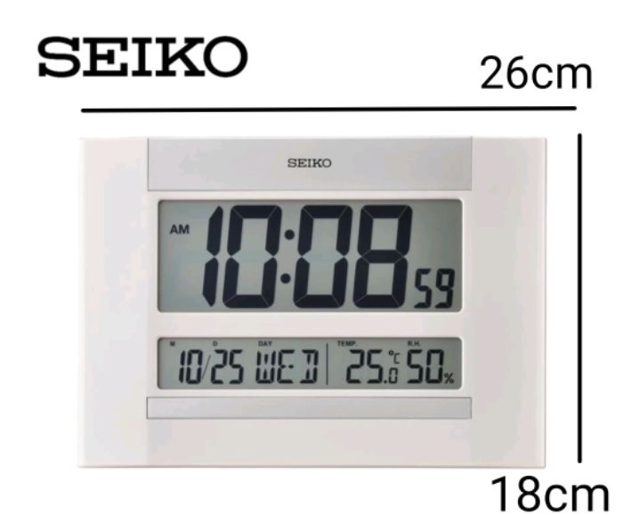 SEIKO Digital Desk Tablet Wall Clock QHL088W | Shopee Singapore