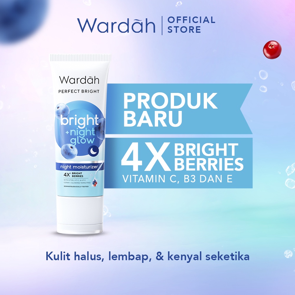 WARDAH Perfect Bright Bright + Night Glow Night Moisturizer 20 ml - Skincare - Gambar 3