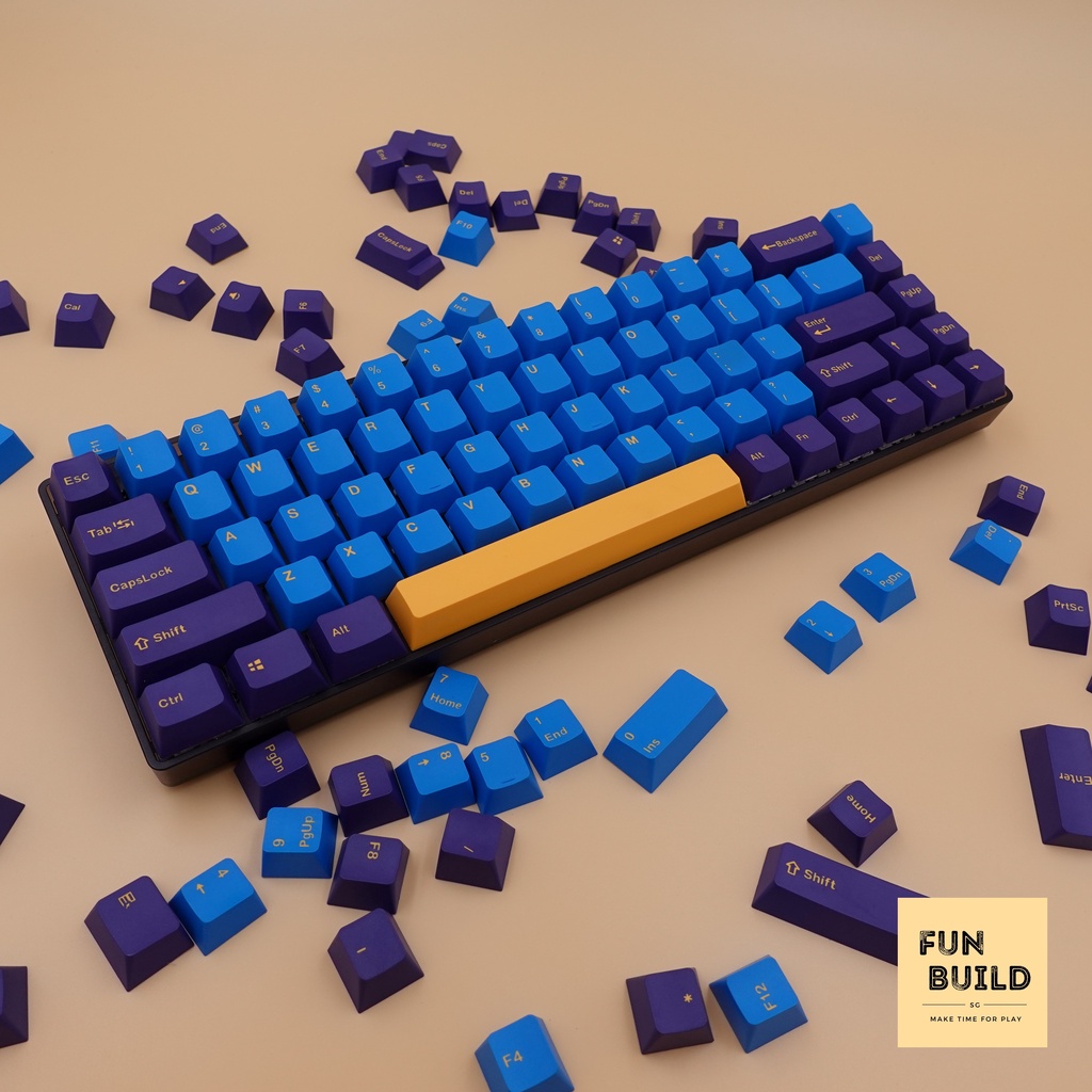 [Keycaps][OEM Profile] Blue White Grey Black Colour Block PBT ...