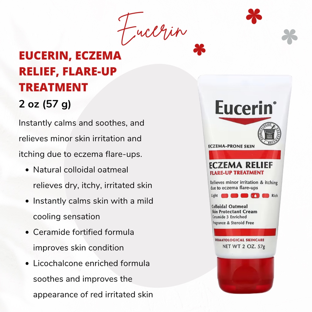 Eucerin, Eczema Relief, Flare Up Treatment, Full Body Lotion, 24h ...