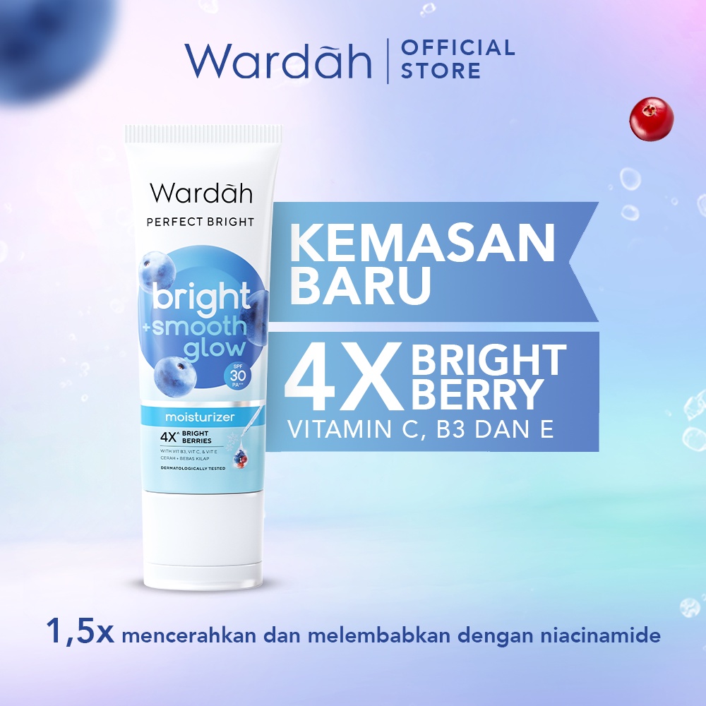 WARDAH Perfect Bright Moisturizer Bright + Smooth Glow SPF 30 PA+++ 20 ml - Skincare - Gambar 4