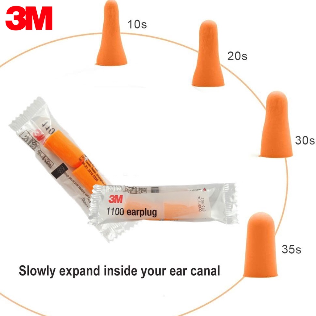 [SG] 3M Ear Plug/ Soft Foam Ear Plug/ Noise Reduction and Sound ...
