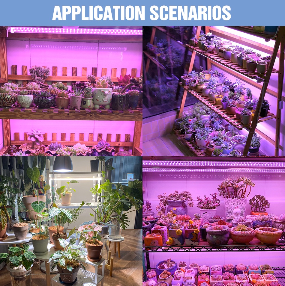 Full Spectrum LED Plant Grow Light Tube USB Dimmable Timing Indoor ...