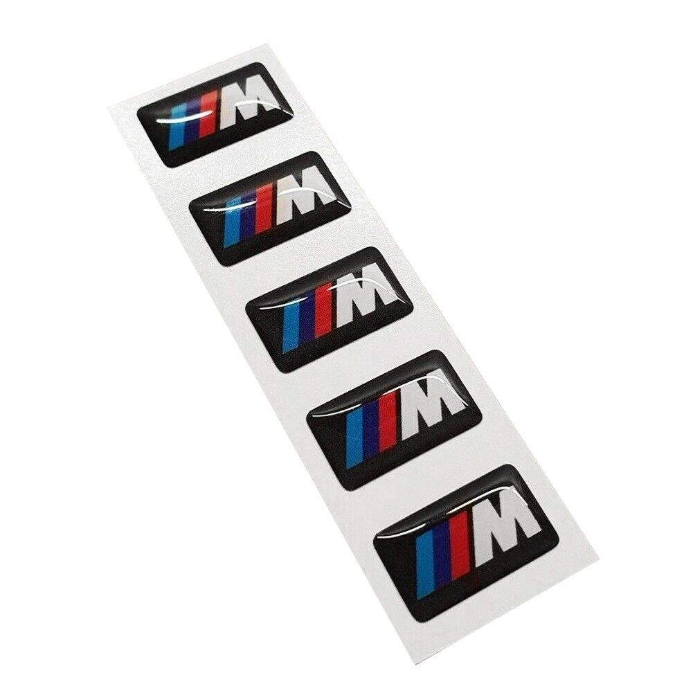 flightcar 5pcs For BMW M Tec Sport Alloy Wheel Rectangle Rim Sticker ...