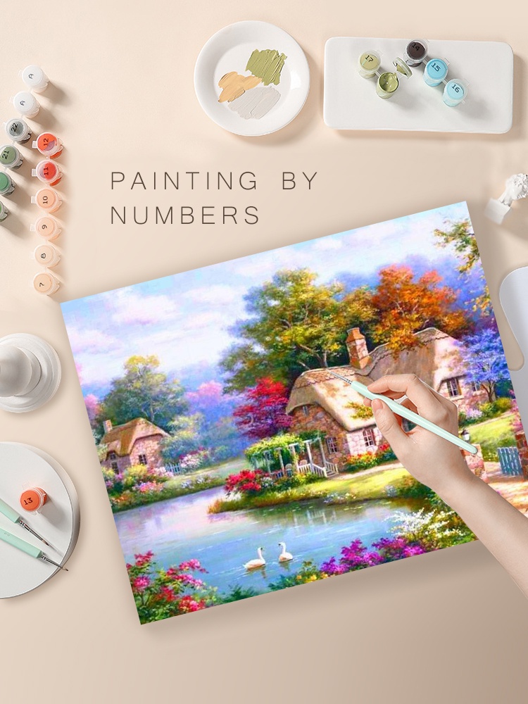 RUOPOTY 60x75cm/50x65cm/40x50cm Frame Acrylic Painting By Numbers DIY ...