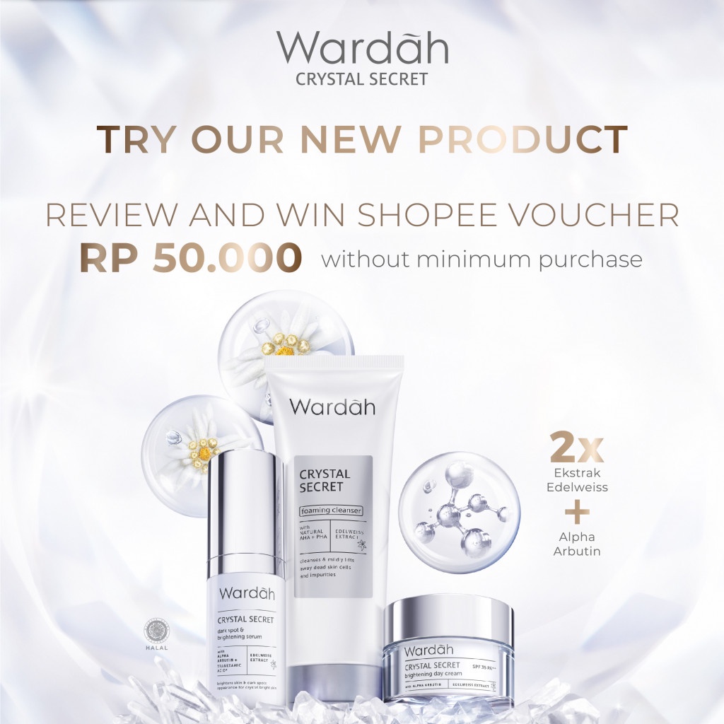 WARDAH Crystal Secret Melting Milk Cleanser - Pembersih Wajah dengan Natural AHA+PHA dan Edelweiss Extract - Mencerahkan dan Melembabkan - Untuk Semua Jenis Kulit - Skincare - Gambar 4