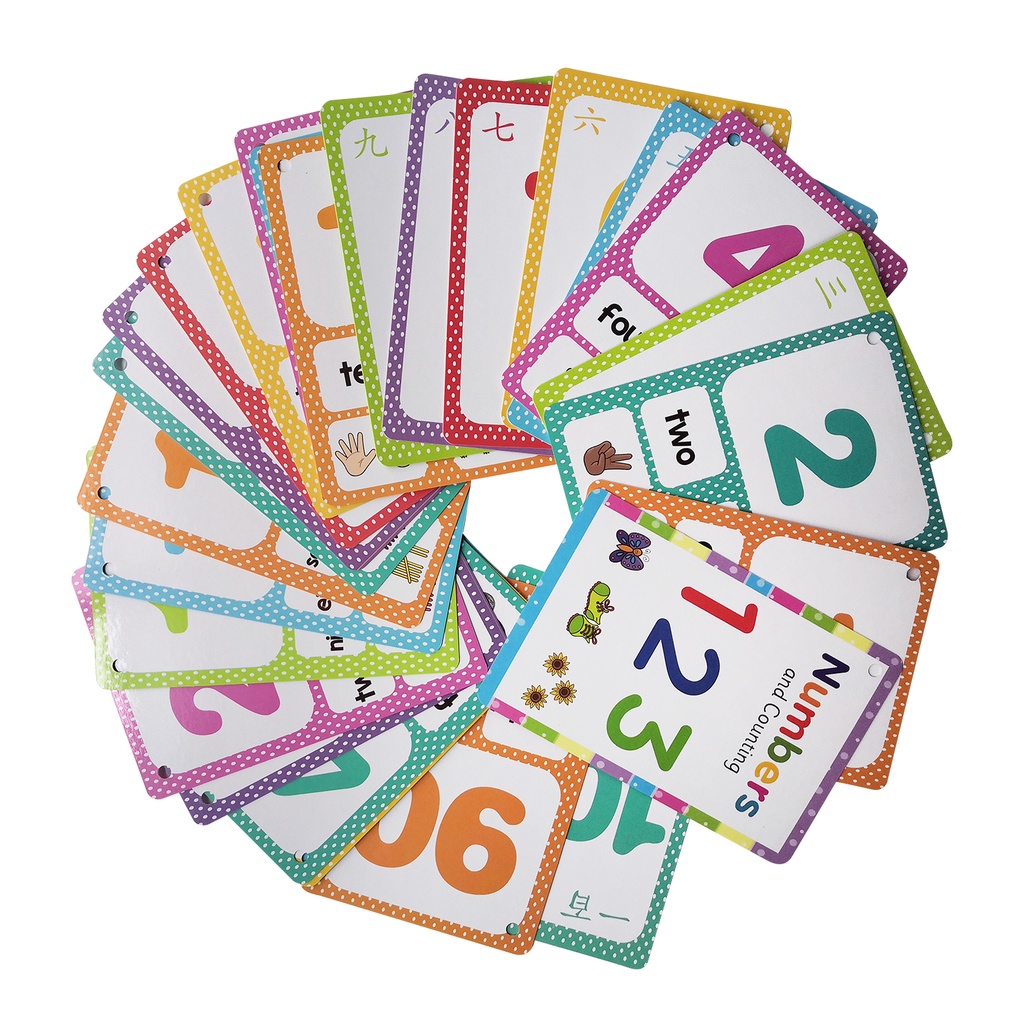 Numbers Cards Learning 1-100 Flashcards Kids Educational Learning Toys ...