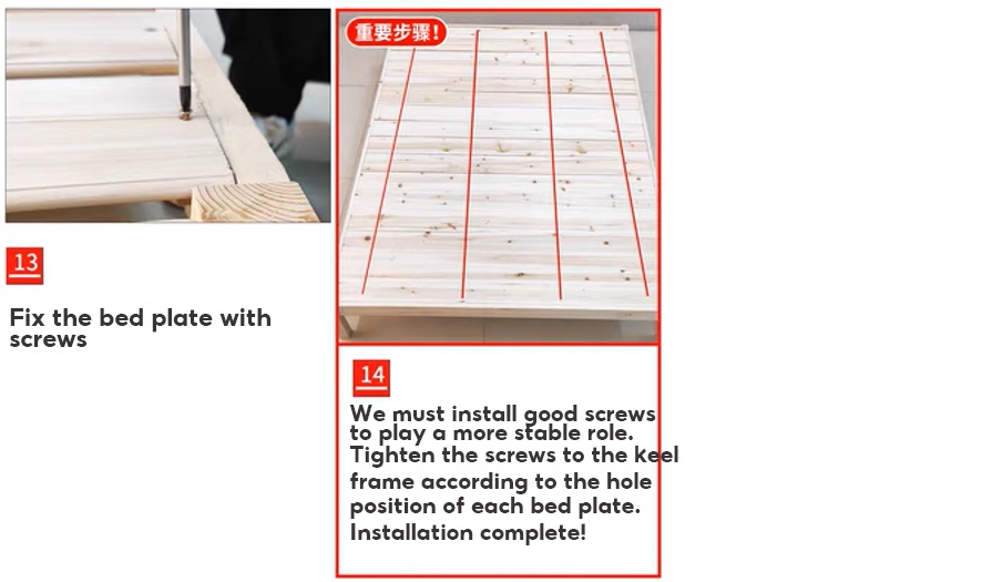 YICHANG Tatami Bed Frame Solid Wood Single Bed Frame With Storage