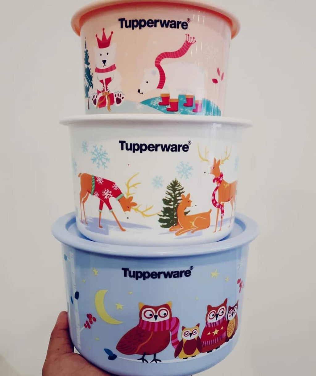 Tupperware Winter Fantasy Baseline Set (2 pcs) Christmas Gift LIMITED  EDITION