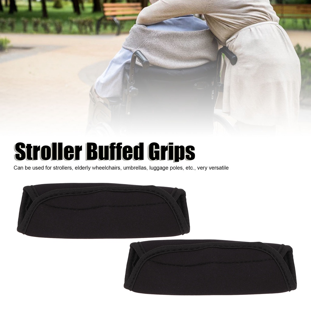 2Pcs Replacement Stroller Handle Cover Buffed Tubing Grips Wheelchair ...