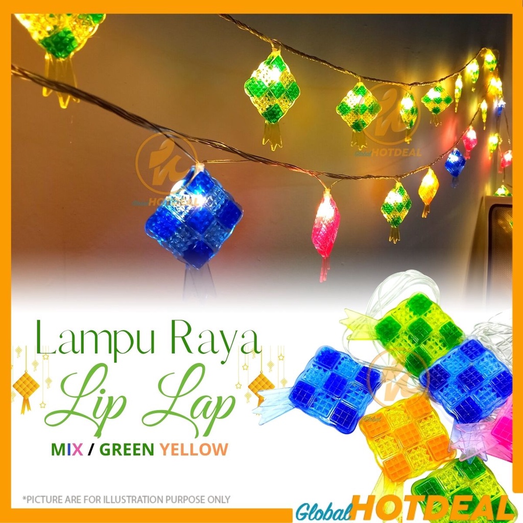 Lampu Hari Raya Kelip Ketupat 20led Lampu Lip Lap Fairy Light String