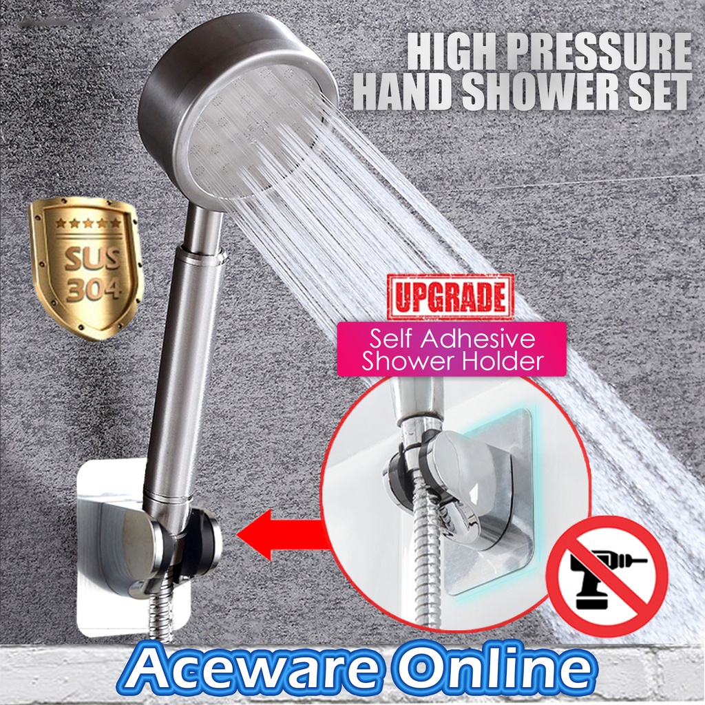 SUS304 Stainless Steel Shower Head Set Head Shower High Pressure Hand Shower Bathroom Shower Set ...
