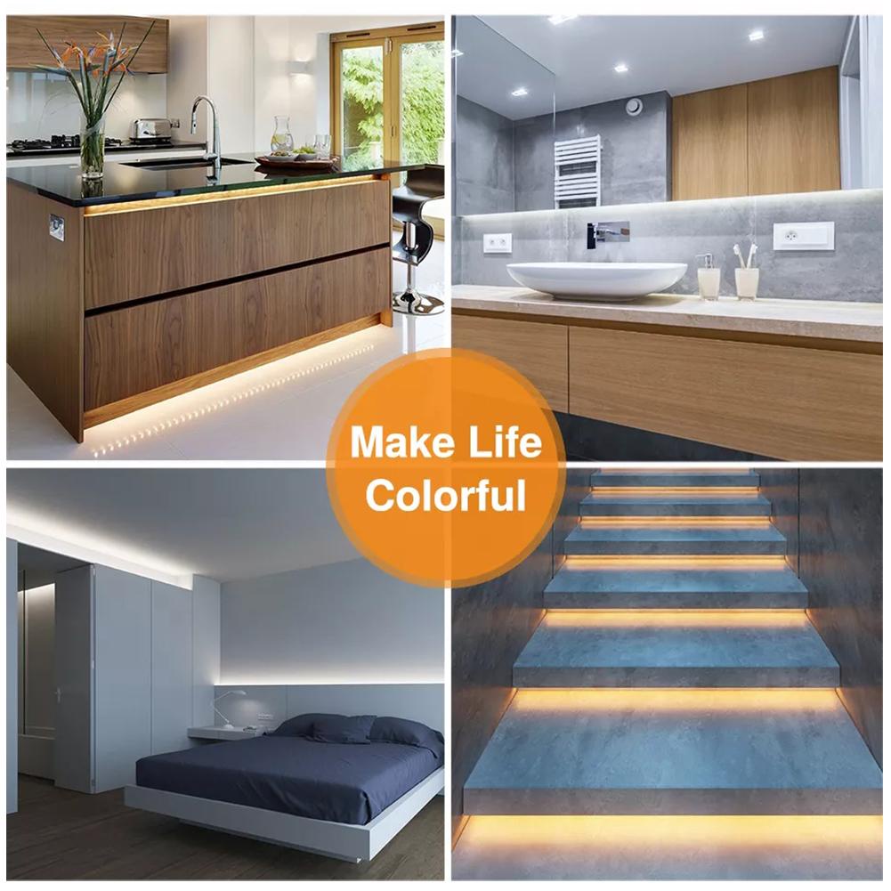 Led Light Strip PIR Motion Sensor Induction Led Strip Battery 60leds/m ...