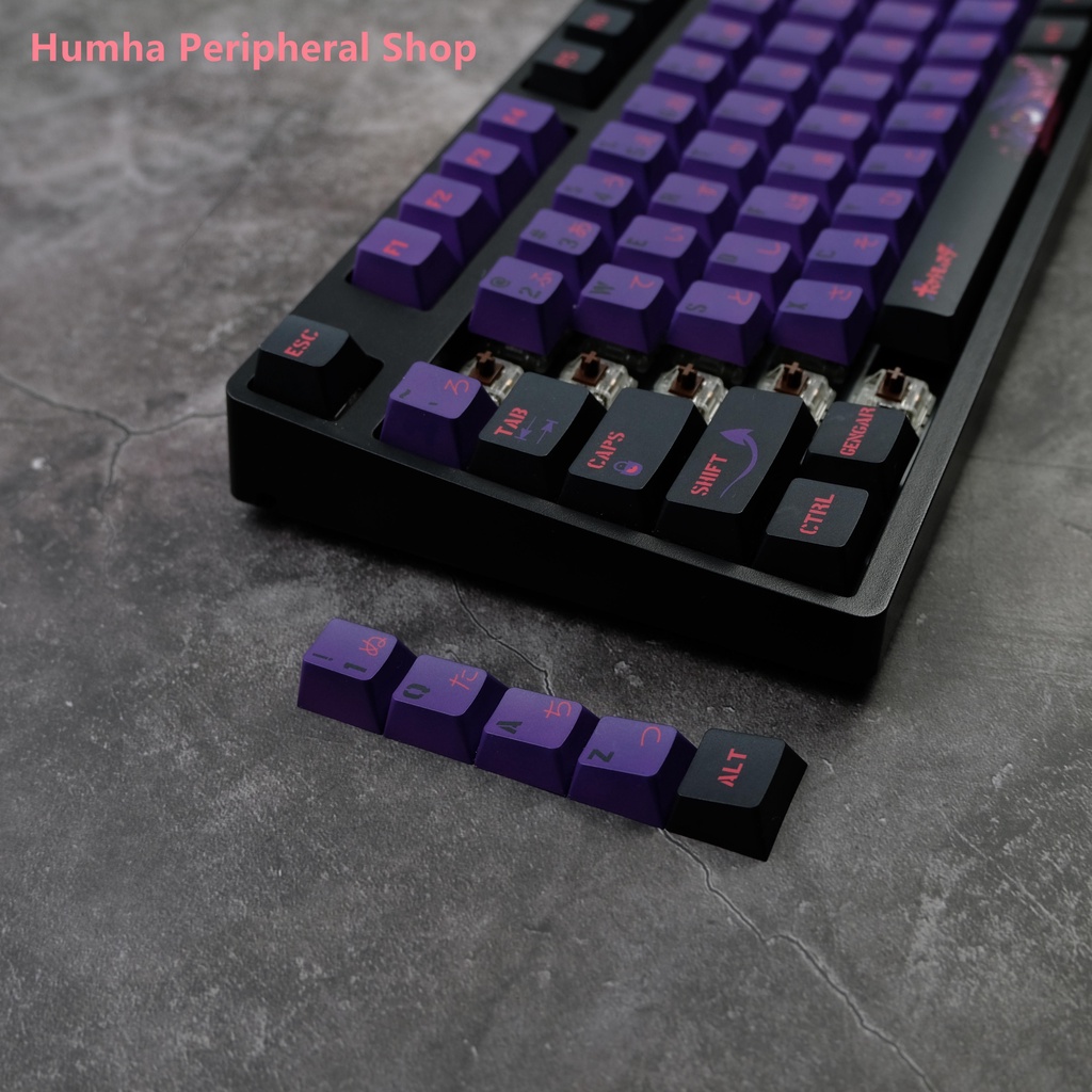 Humha Gengar keycap 140 keys PBT material Dye-Sublimation Cherry ...
