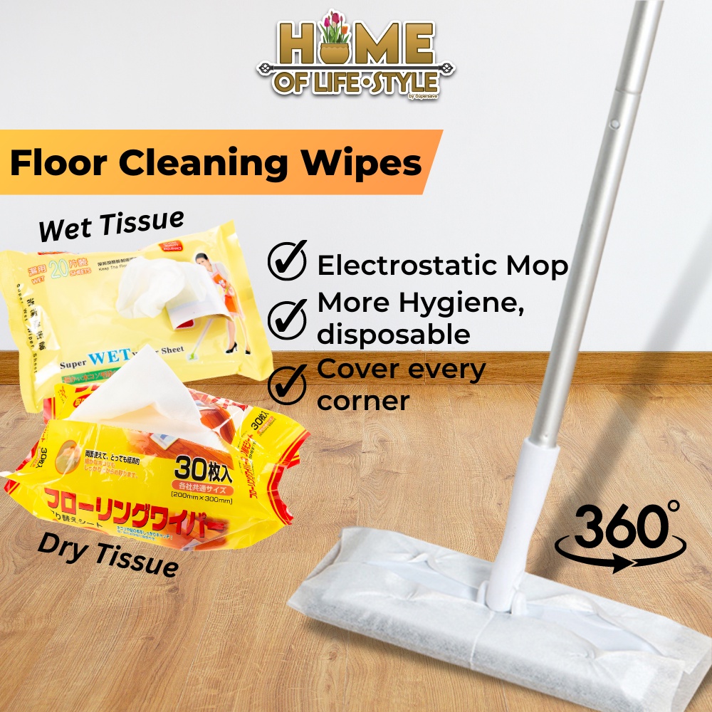 Hand Dry Mop Wipes 30pcs Electrostatic Dust Wipes For Wooden Floor Mopping  Wet Cloth Wipes Floor