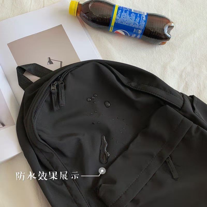 Large Capacity Japanese Unisex Casual Backpack Fresh And Simple Black ...