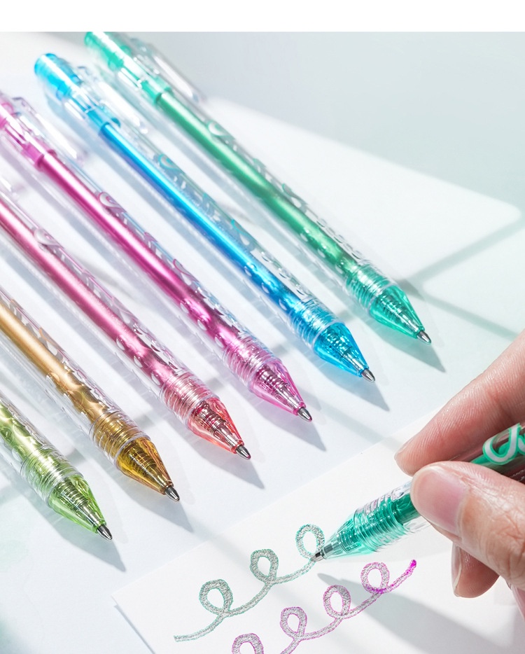 8Pcs/set Flash Silver Edge Double-line Outline Pen 1mm Ultra-fine Color ...