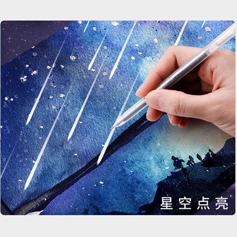 Highlight Marker Pen 3 Pcs/set Creative White Ink Gel Pen Fine Tip Hand ...