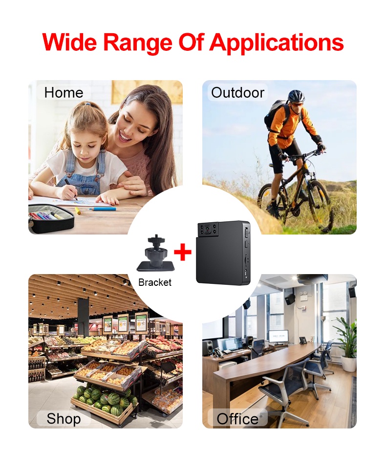 CCTV small wifi mini camera with built-in 1200mAh battery and motion ...