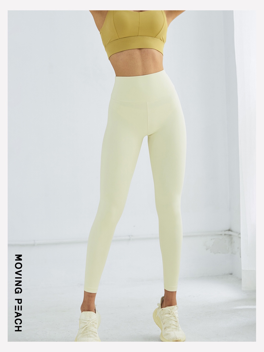 MOVING PEACH Women Leggings Sports Gym Trouser High waist Hip-up Yoga Pants  ALS-2