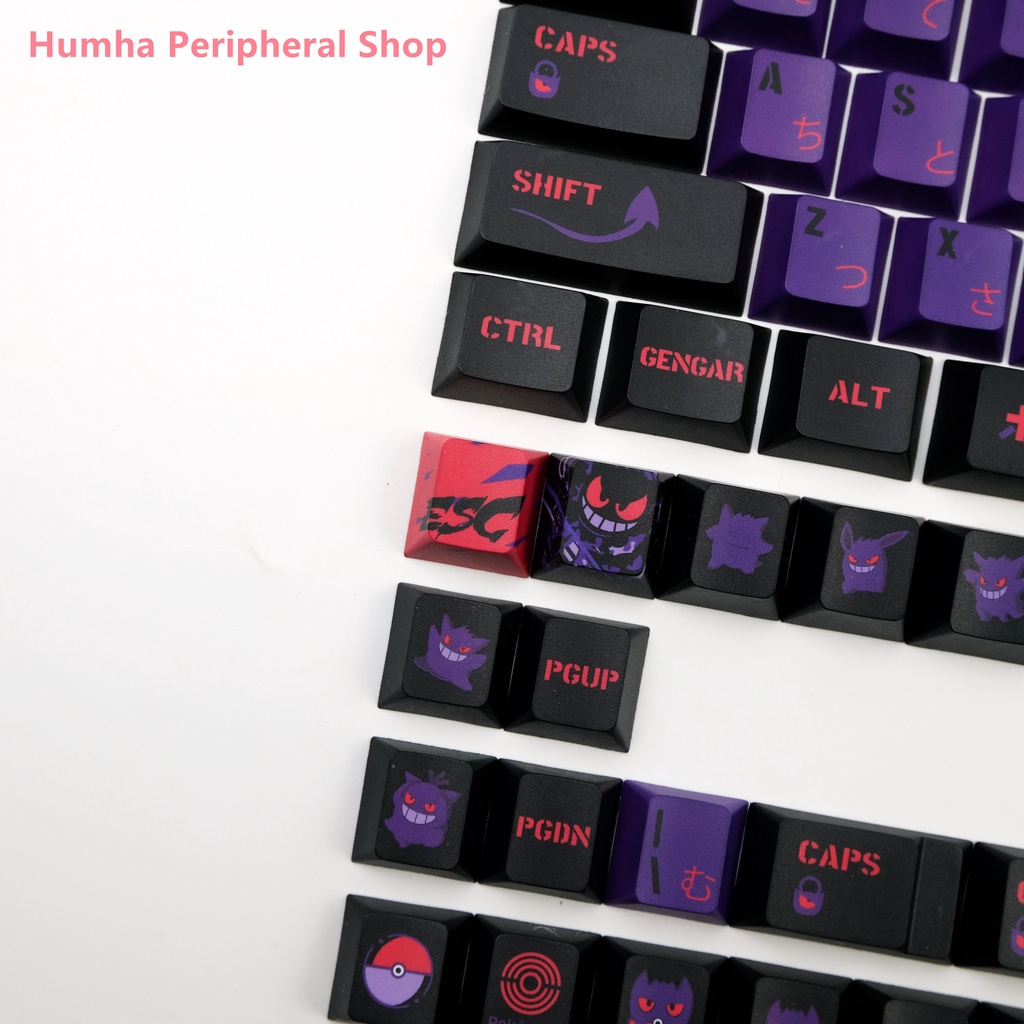 Humha Gengar keycap 140 keys PBT material Dye-Sublimation Cherry ...