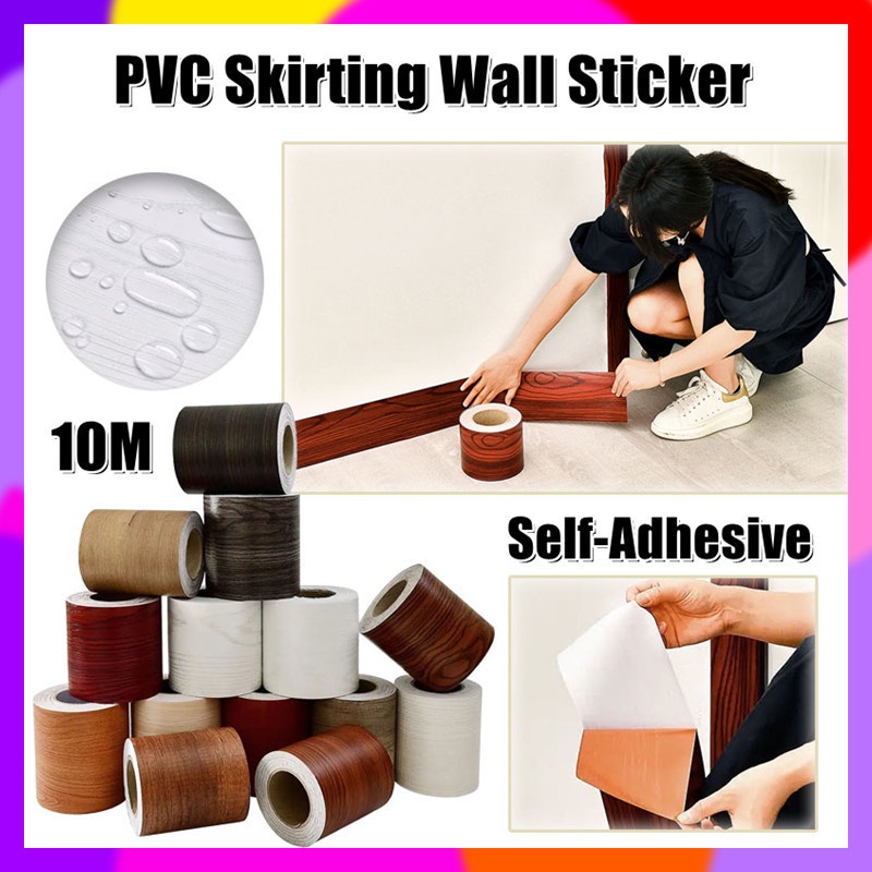 10M PVC Skirting Wall Sticker Waterproof Self Adhesive Waist Line ...