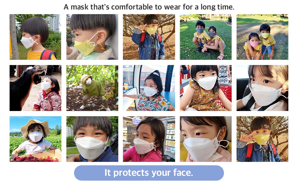 BOTN KF94 mask Disposable mask Small size Earloops Adjustable White ...